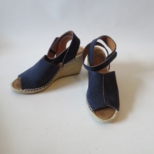 Walin & Wolff Navy Suede Espadrilles